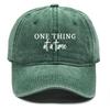 ONE THING at a time" Print Snapback Sun Hat, Trucker Hat Cozy Sunshade Solid Color Solid Adjustable Baseball Hat