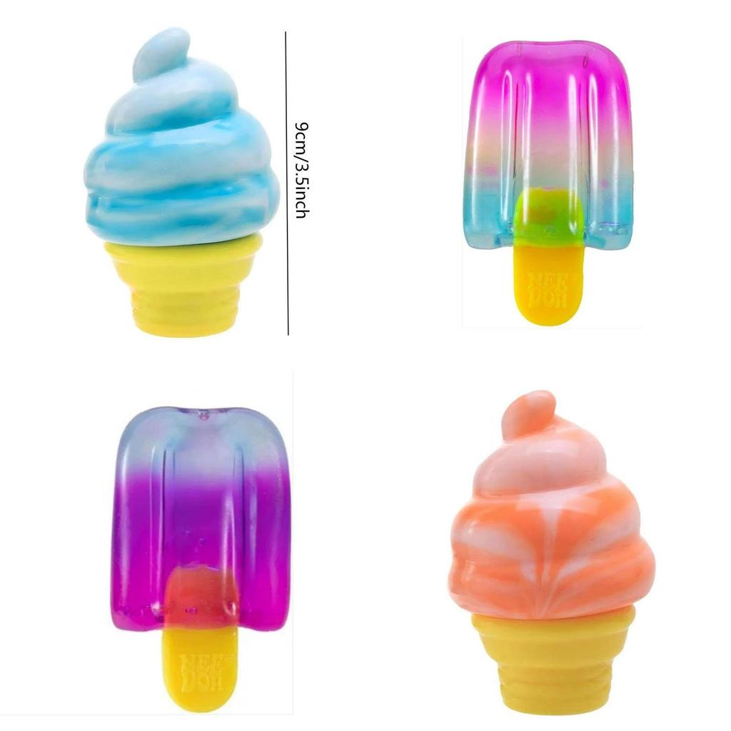 Needoh Конус для мороженого Nice Cream, сенсорный кубик для мороженого из силикона, для снятия стресса и творческой игры