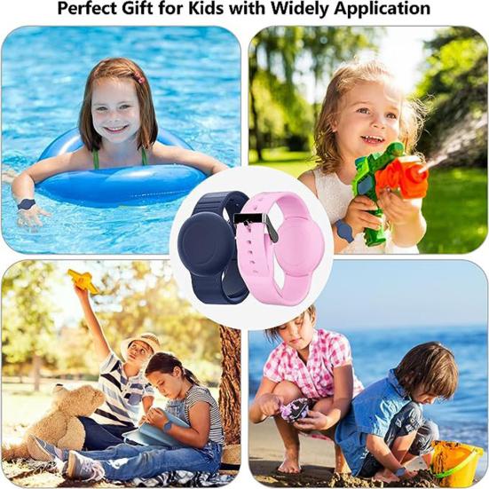Waterproof Bracelet Soft Silicone Safe Comfortable To Wear Adjustable Strap GPS Tracker Protective Case for Airtag Wristband