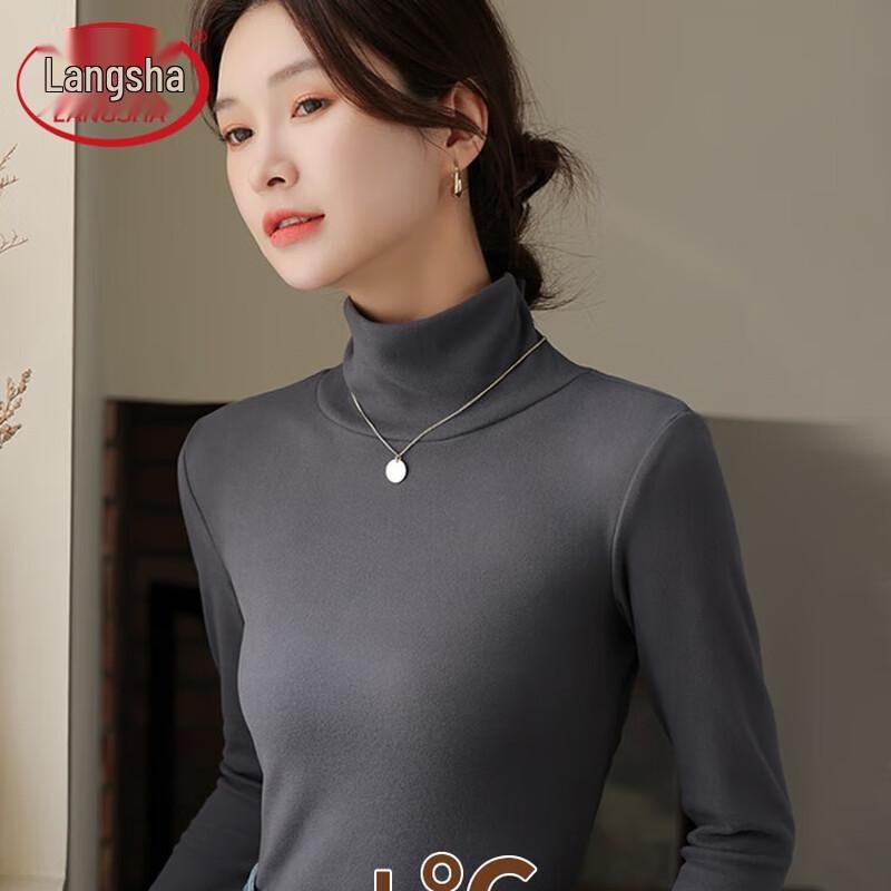 LANGSHA Женский термотоп с высоким воротом и длинным рукавом De Rong