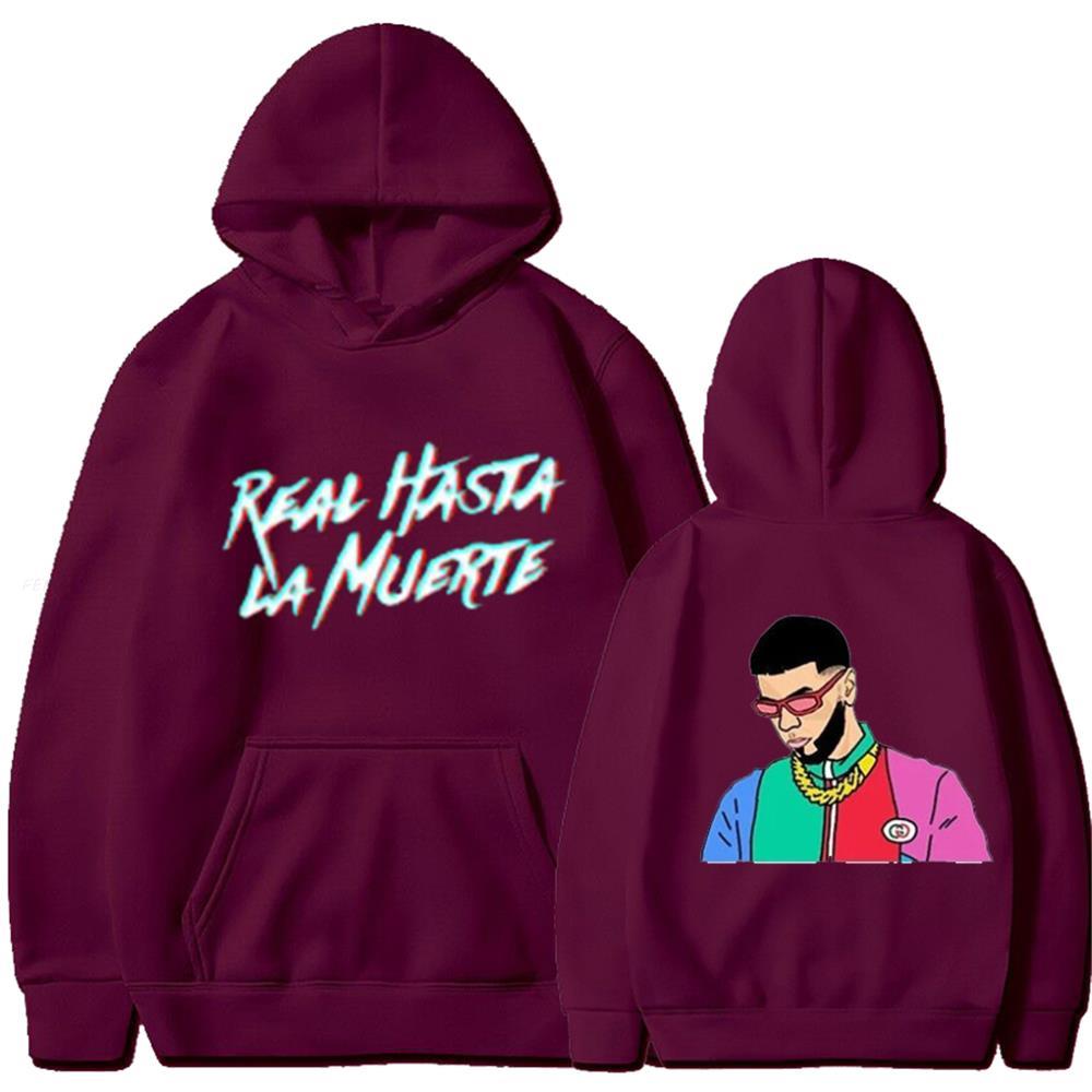 Толстовки с принтом Anuel AA, толстовка, пальто, повседневный спортивный костюм Real Hasta La Muerte, костюм унисекс, женская одежда, пуловер с капюшоном в стиле аниме
