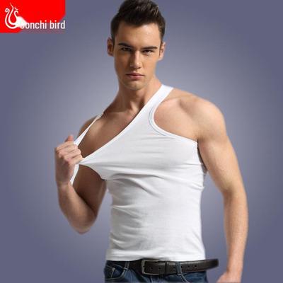 Мужская майка без рукавов из чистого хлопка, тонкий рубчик, для бодибилдинга, спорта, нижнее белье