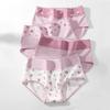 High Waist 4Pcs Panties Women Cotton Body Slim Underwear Cute Print Girls Briefs Sexy Breathable Female Lingerie