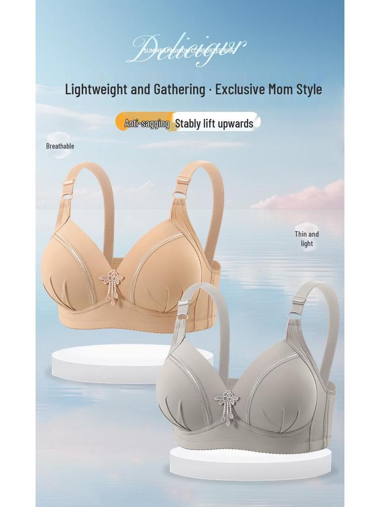 Wirefree Plus Size Anti-Sagging Support Bra for Mature Women