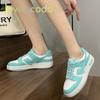 Spring and Autumn Natural Leather Flat Comfortable Low Top Casual Shoes for Girls Students and Women