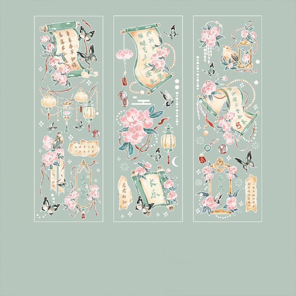 DIY Crafts Moonlight Flower Коллаж Наклейки Декоративные Лазерные Эстетические Наклейки Goo Card