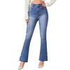 Women's High Waist Washed Women's Jeans Fashionable Versatile Straight Leg Pants