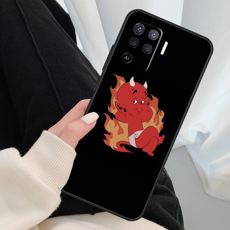 Чехол Ангел Демон Девушка для Oppo A40 A60 A80 A5 Pro A15 A16 A17 A57 A77 A94 A74 A54 A76 A96 A18 A38 A58 A78 A98