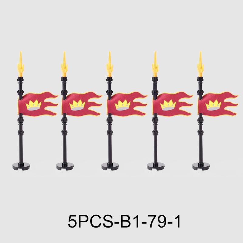 Средневековые военные флаги, серия «Военный замок», рыцарь, солдат, воин, аксессуары, строительные блоки, Древний Священный Рим, кирпичики, игрушки, подарки.