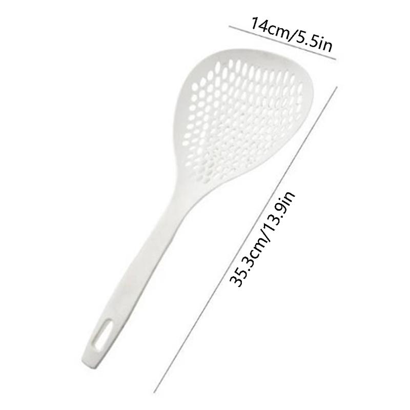 Plastic Skimmer Spoon With Handle Food Drain Shovel For Kitchen Cooking