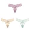 TERMEZY 3Pcs/Lot Women Sexy Panties Lace Low-waist G String Hollow Thong Pants Soft Thin Briefs Comfort Breathable Underpants
