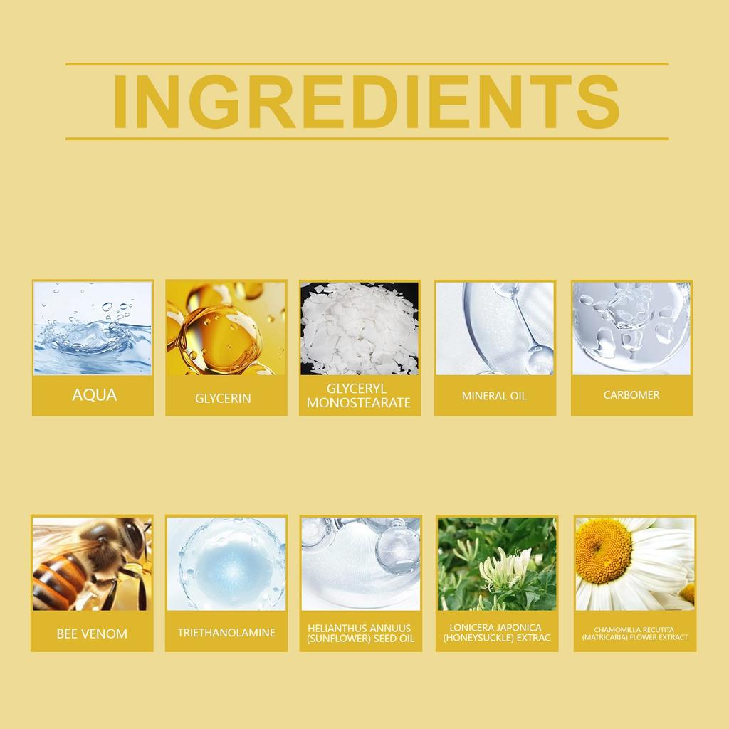 Крем для лица от морщин Bee Wrinkle для очень сухой кожи, зудящей кожи и отечности 50 г/150 г/30 г/150 г