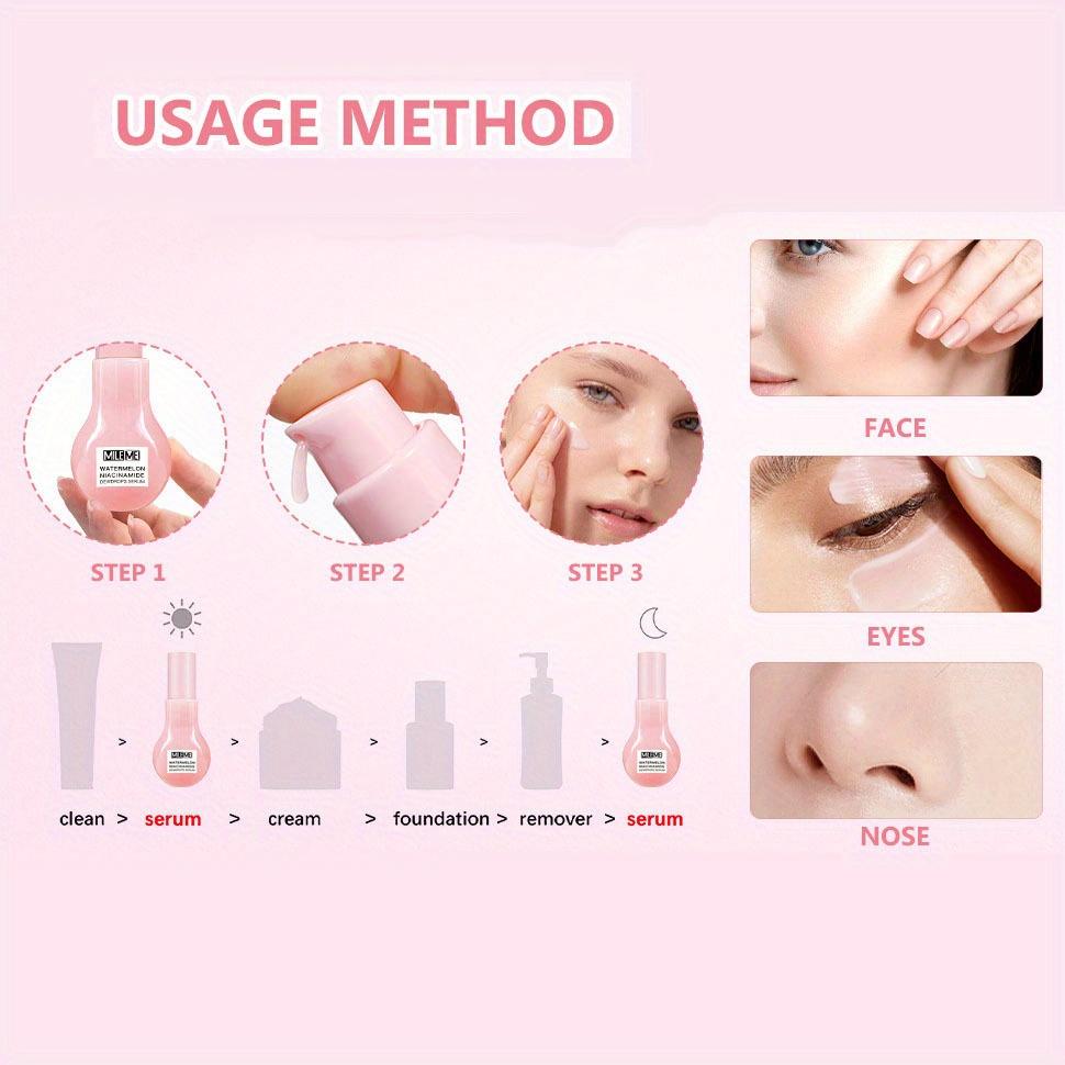 Watermelon Niacinamide Essence Small Bulb Moisturizing Serum 50ml Daily Skin Care Essence