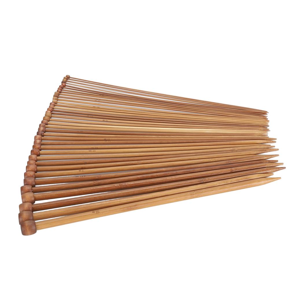36шт бамбуковые спицы прямые одноточечные карбонизированные спицы для начинающих