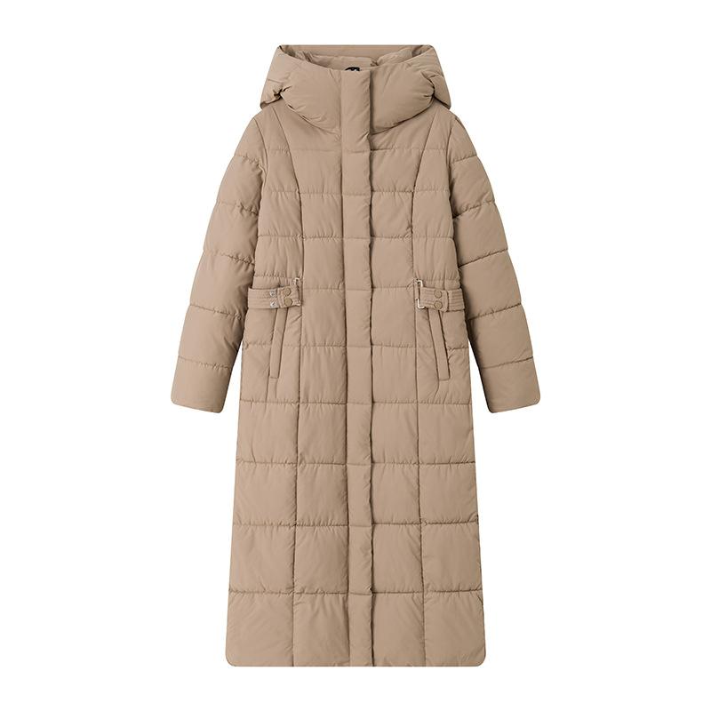 Down cotton-padded clothes for women's enlarged and extended winter new versatile over-the-knee thickened cotton-padded jacket