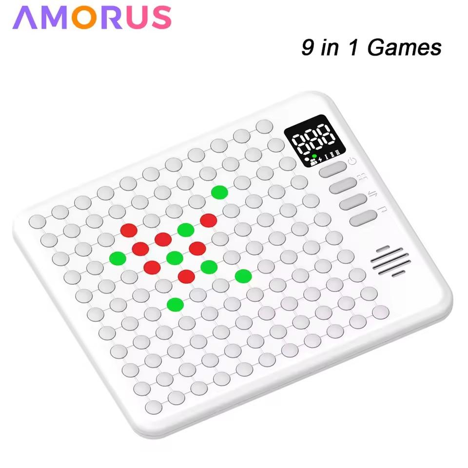 Многофункциональная умная настольная игра 9 в 1 Электронные шахматы, нарды, го, крестики-нолики, ударь крота, комбо для детей, семейная настольная