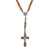 Ювелирная цепочка Молитва Католические деревянные бусины Ожерелье Ожерелье-розарий Ожерелье с крестом Подвеска-крест