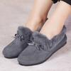Women Winter Casual Shoes New Moccasins Soft Flat Non-slip Loafers Comfort Warm Plush Bow Slip On Female Cotton Shoes