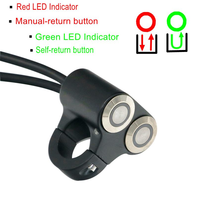 LMoDri 22 мм руль мотоцикла переключатели ATV скутер фары опасности тормоз противотуманные фары переключатель ВКЛ-ВЫКЛ алюминий с индикатором