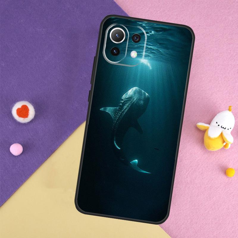 Водонепроницаемый чехол с рисунком китовой акулы для Xiaomi 14T 11T 12T 13T Pro 13 14 15 Ultra POCO X7 Pro X3 X5 X6 F5 F6 M6 Pro