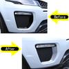 Стайлинг автомобиля, крышка передней противотуманной фары, рамка противотуманной фары, отделка ABS, серебристая для Land Rover Range Rover Evoque 2016-2018, интерьер
