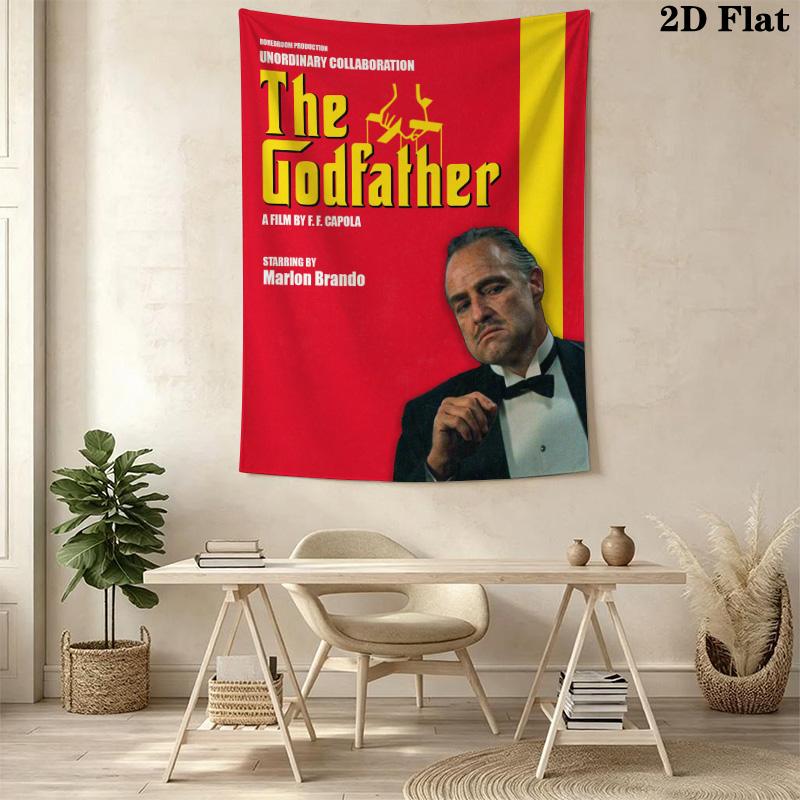 Godfather Movie Poster Tapestry Wallmounted Fashion Print Gift Background Cloth Background Wall Hanging Cloth