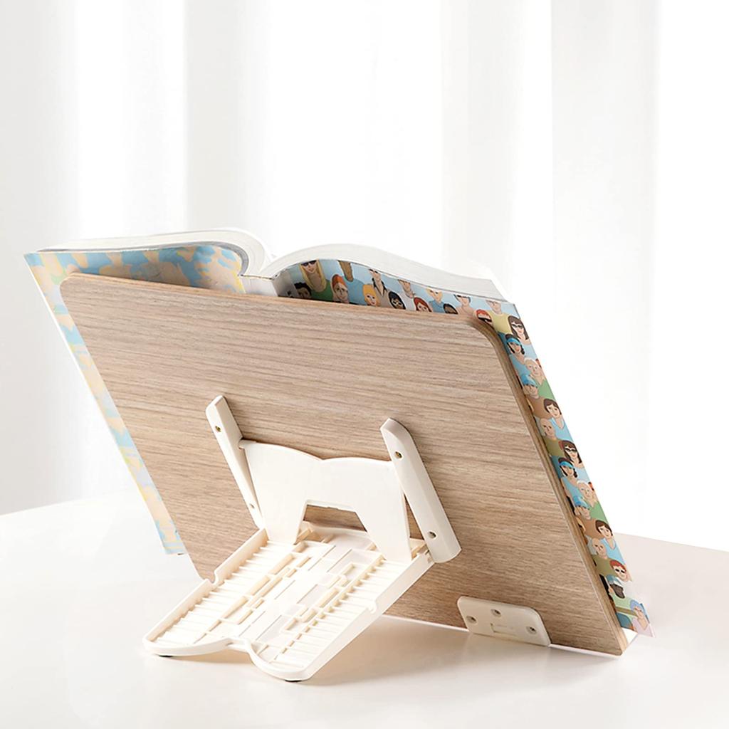 Faluber Book Reading Book No Turn Pages with One Book 16 Levels of Height Comes with Hidden Desk Office Stand, Table, Lectern, Stand, Slope, Wooden,