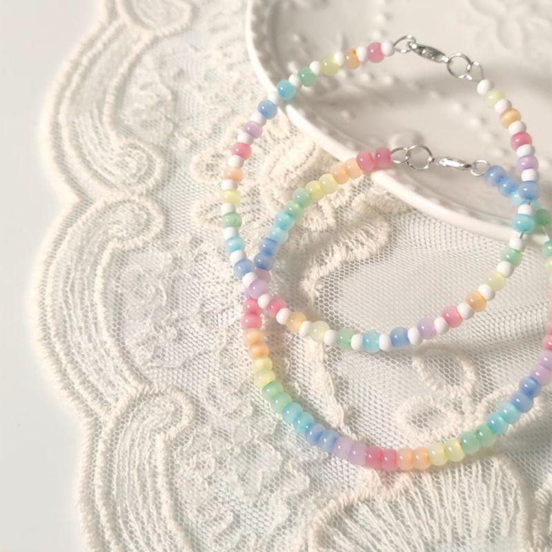 Браслет в стиле бохо, цветной браслет из бисера для женщин и девочек, простой, милый, универсальный браслет, ювелирные изделия, аксессуары, подарки