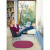 Reversible Cotton Living Room Rug with Rope Effect Plum 50x80