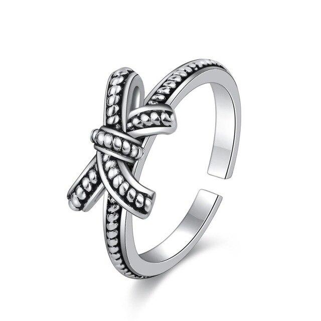 Винтажные панк-кольца из стерлингового серебра 925 пробы с геометрическим рисунком для женщин, обручальное кольцо на палец ручной работы, ювелирные изделия из стерлингового серебра Jz441