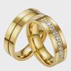 18K Stainless Steel Titanium Couple Rings: Trendy Unisex Jewelry