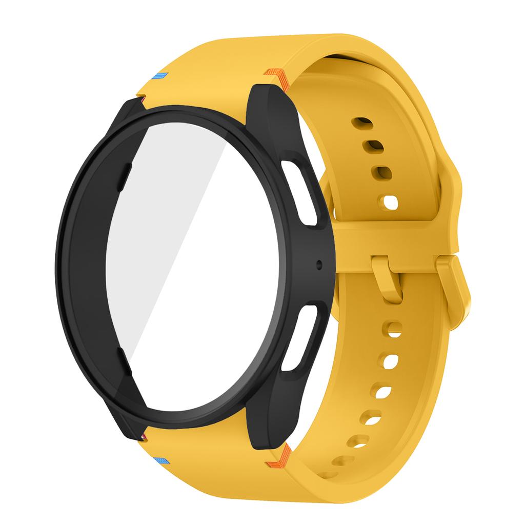 Silicone Strap for Samsung Watch 7 6 5 4 40mm 44mm 5Pro 45mm Band With Case Screen Protector Bumper cover for Wrist Accessories