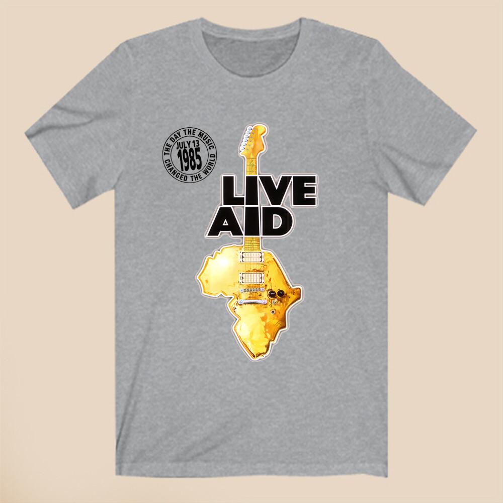 Live Aid 1985 для Мира Мужская Серая Футболка Размеры S-5XL Унисекс