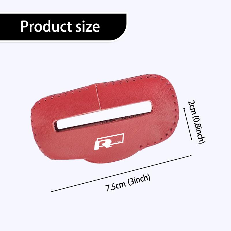 2/5pcs Leather Seat Belt Buckle Protective Cover Wear Resistant For Volkswagen VW Golf 4 5 6 7 GTI Tiguan Passat B5 B6 B7 CC