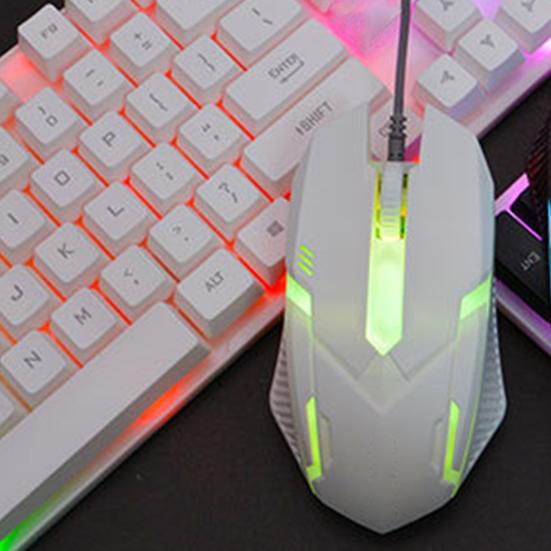 Gaming Keyboard Mouse Set No Driver Required Ergonomic Design DPI Adjustable Laptop Computer Wired Keyboard Mouse