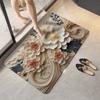 3D Коврики для ванной комнаты из мягкого диатомита Коврик для ванной комнаты с водопоглощающим эффектом Нескользящие быстросохнущие коврики для ног