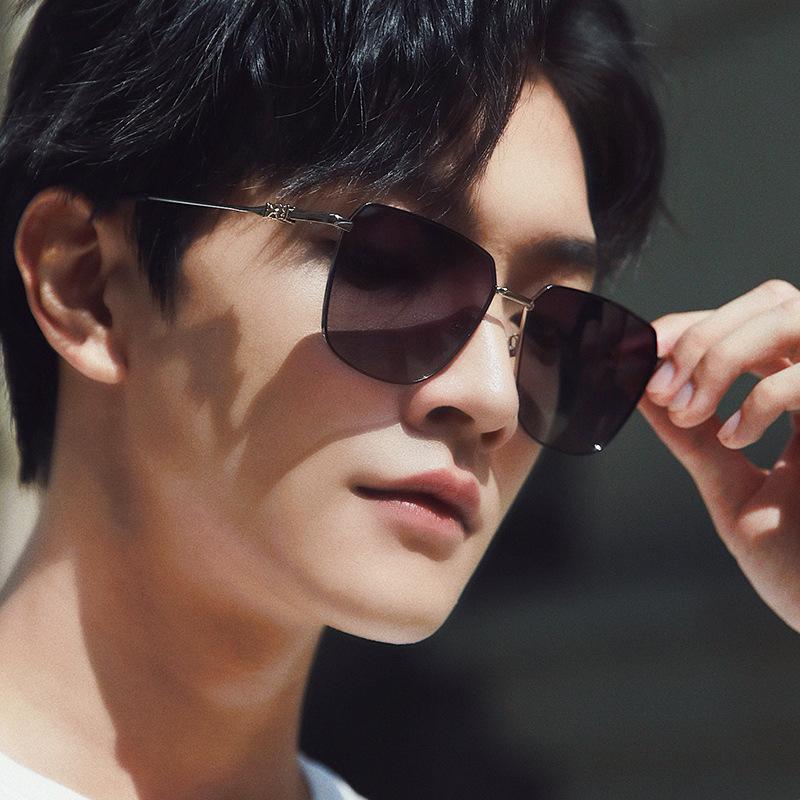 Поляризованные солнцезащитные очки металлические мужские солнцезащитные очки с изменяемым цветом, солнцезащитные очки с защитой от ультрафиолета для вождения 19369