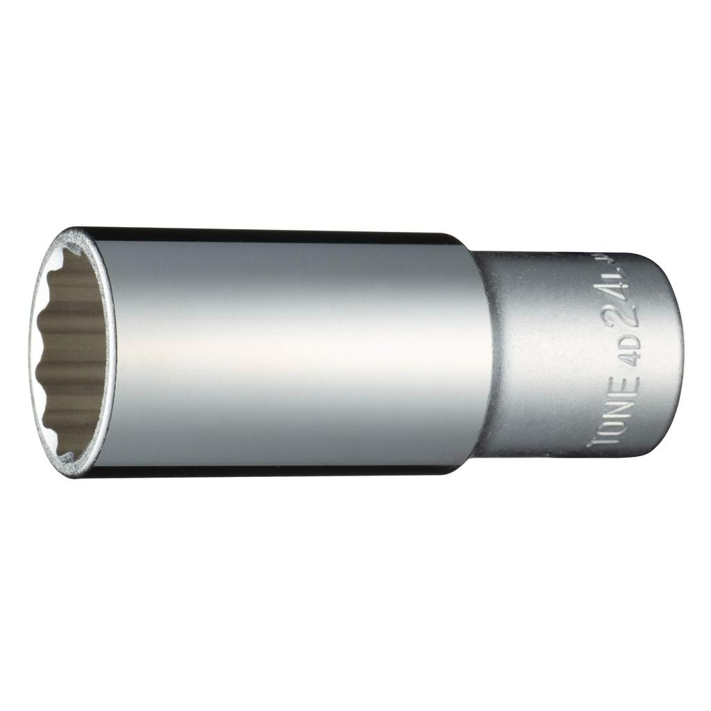 TONE Deep Socket Drive Angle Width Across Flats 24mm (12 Square) HP4D-24L 12.7mm (1/2")