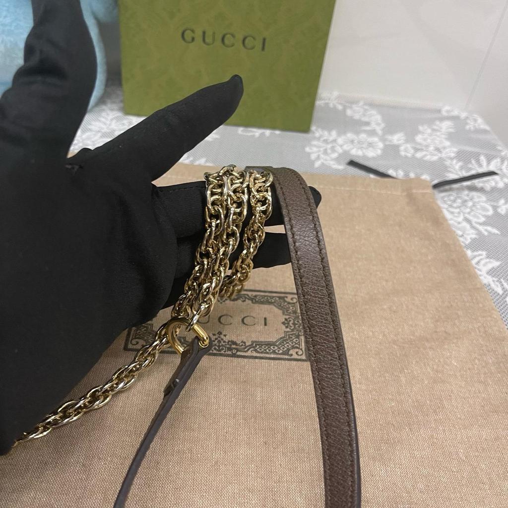 [Pre-Owned] Gucci Ophidia GG Mini Round Bag 'Beige' - Very Good #1RGELSS