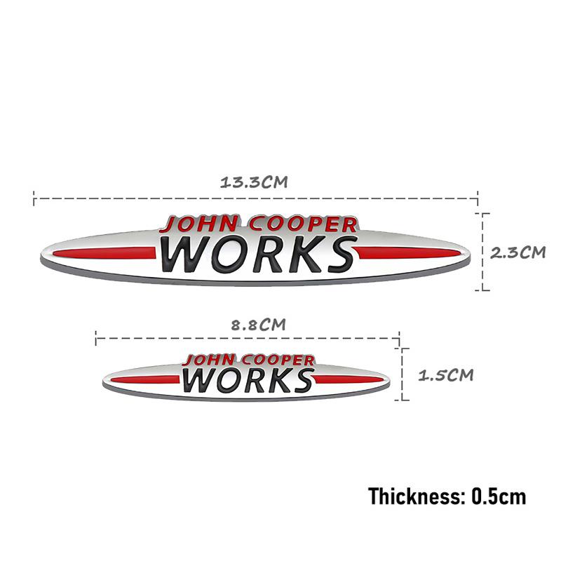 JCW Metal Badge Car Trunk Label Stickers Decorative Accessories For MINI One Cooper JCW Countryman Clubman Cabrio Paceman Coupe