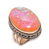 Кольцо из натурального розового триплетного опала с драгоценным камнем ручной работы из меди, размер 7,5 z1A90