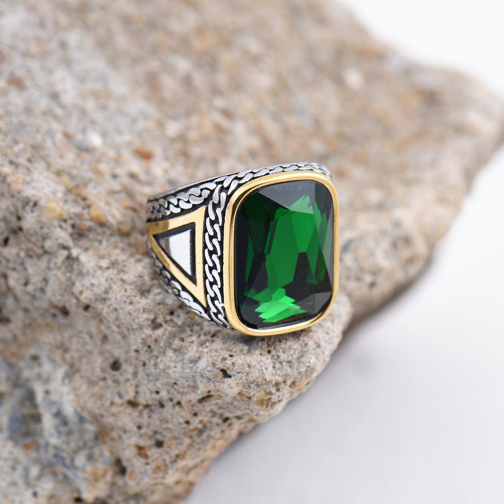 R3427 Мужские высококачественные кольца из нержавеющей стали 316L с ониксом разных форм, трендовые украшения