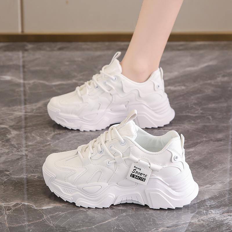 Мягкие dad shoes осенние новые бархатные теплые кроссовки высокие на толстой подошве