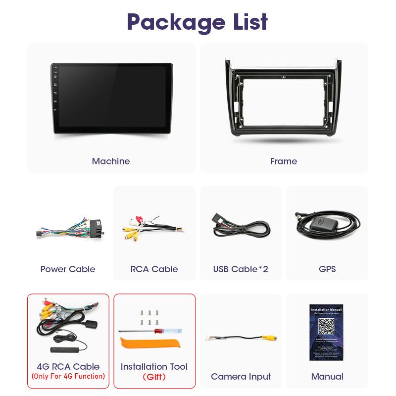 Для Volkswagen VW Polo 5 2008 - 2020 2 Din Android 12 автомобильный стерео радио мультимедиа видеоплеер GPS 4G Carplay Auto DVD DSP WIFI