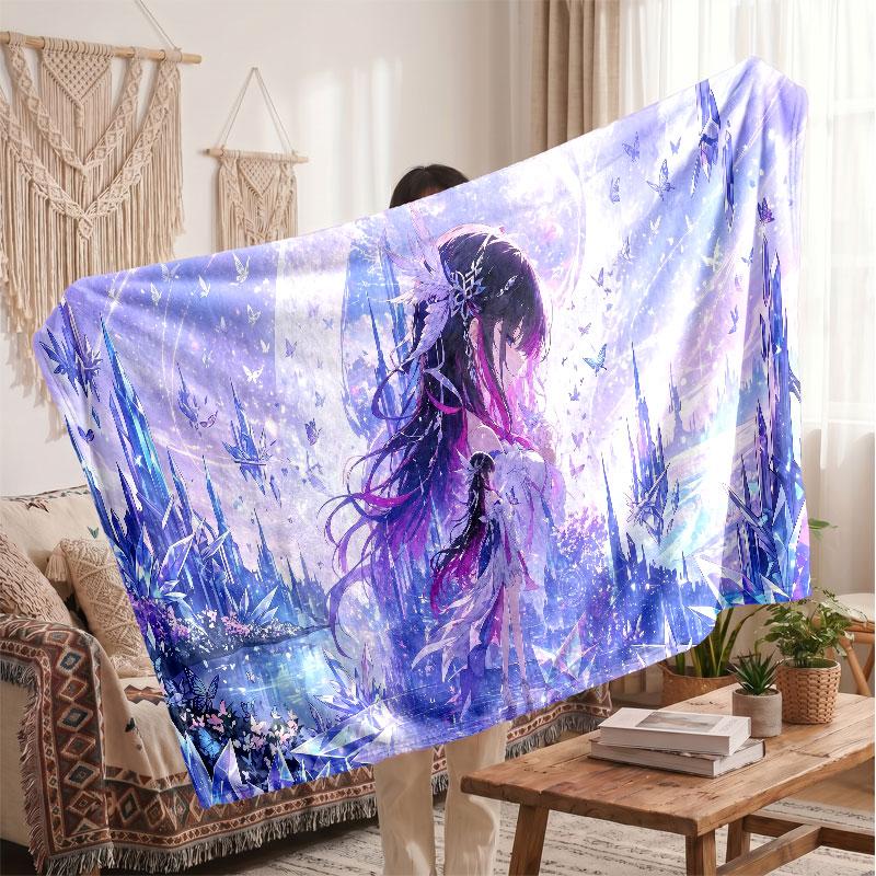 Warm Flannel BlanketGenshin Impact Soft Cozy Throw Blanket for Bedroom Couch