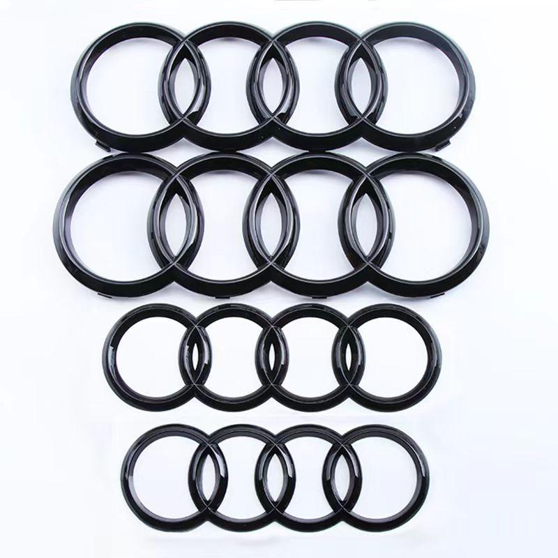 4 Rings ABS Car Front Hood Emblem Bonnet Logo Rear Trunk Badge For q2 A3 A4 A5 A6 A7 A1 A2 Q2 Q3 Q4 Q5 Q7 Q8 TT S3 S4 S5 S6 S7