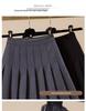 Women's Wool Pleated A-Line Skirt - Autumn/Winter 2025 - High Waist, Slim Fit, School Style, Thick JK Short Skirt
