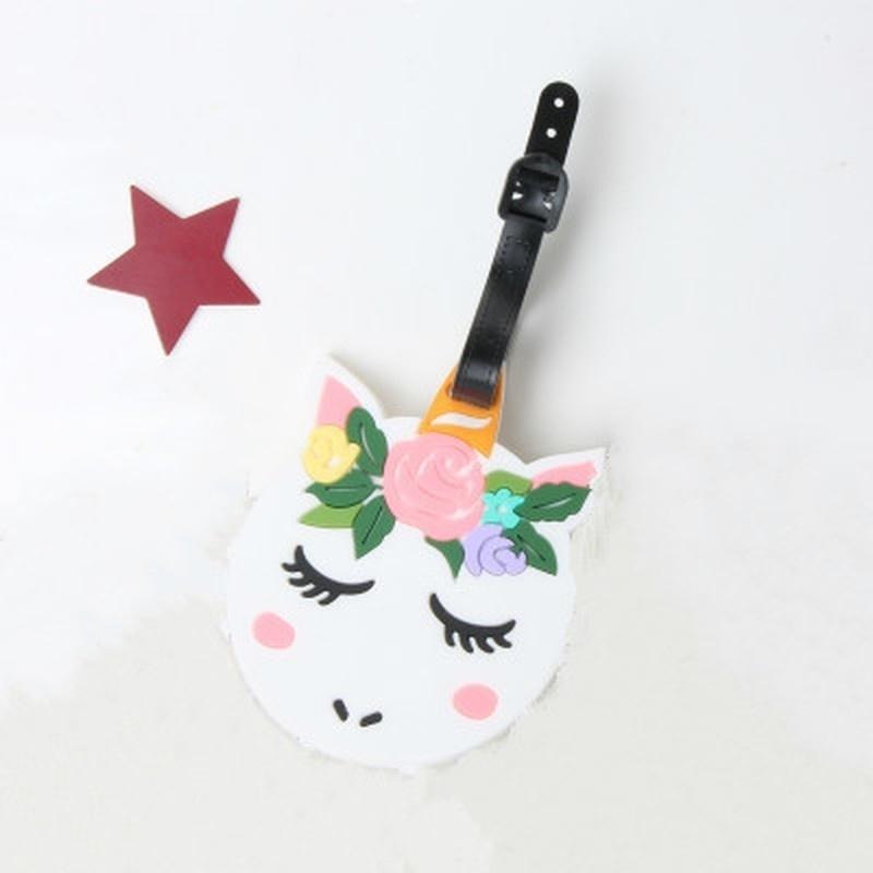 Привлекательный дорожный инструмент для посадки животных багажная бирка этикетка мультфильм держатель имени силикагеля 1 шт