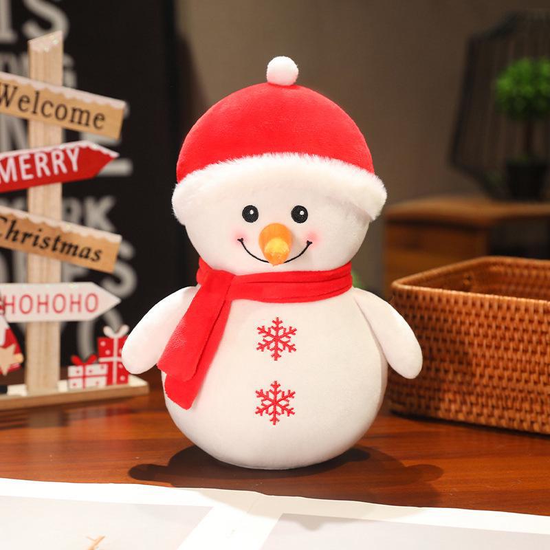 Праздничная плюшевая подушка в виде Санты, оленя и снеговика — идеальный рождественский подарок