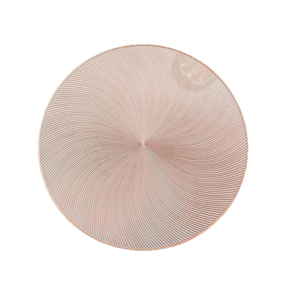 6 шт. Круглые золотые подставки на стол 38 см ПВХ Термостойкие Водонепроницаемые Моющиеся Нескользящие Обеденные коврики Для дома Кухни Ресторана Банкета